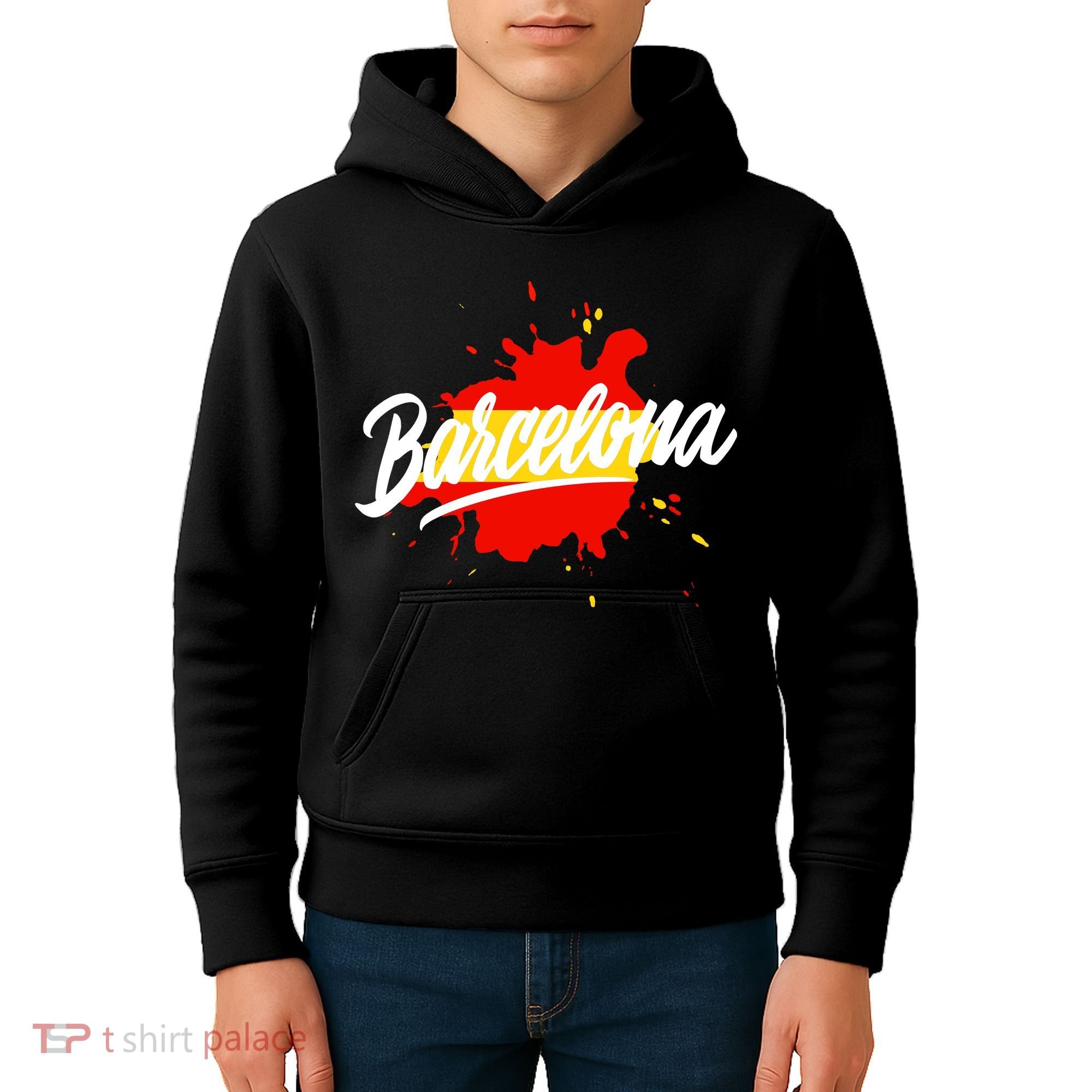 Classic Barcelona Flag Logo Kids Hoodie