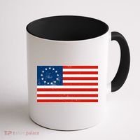 Classic Betsy Ross Flag Distressed  Coffee Mug thumb 1