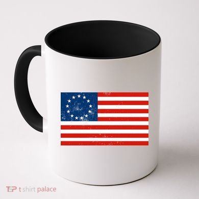 Classic Betsy Ross Flag Distressed  Coffee Mug