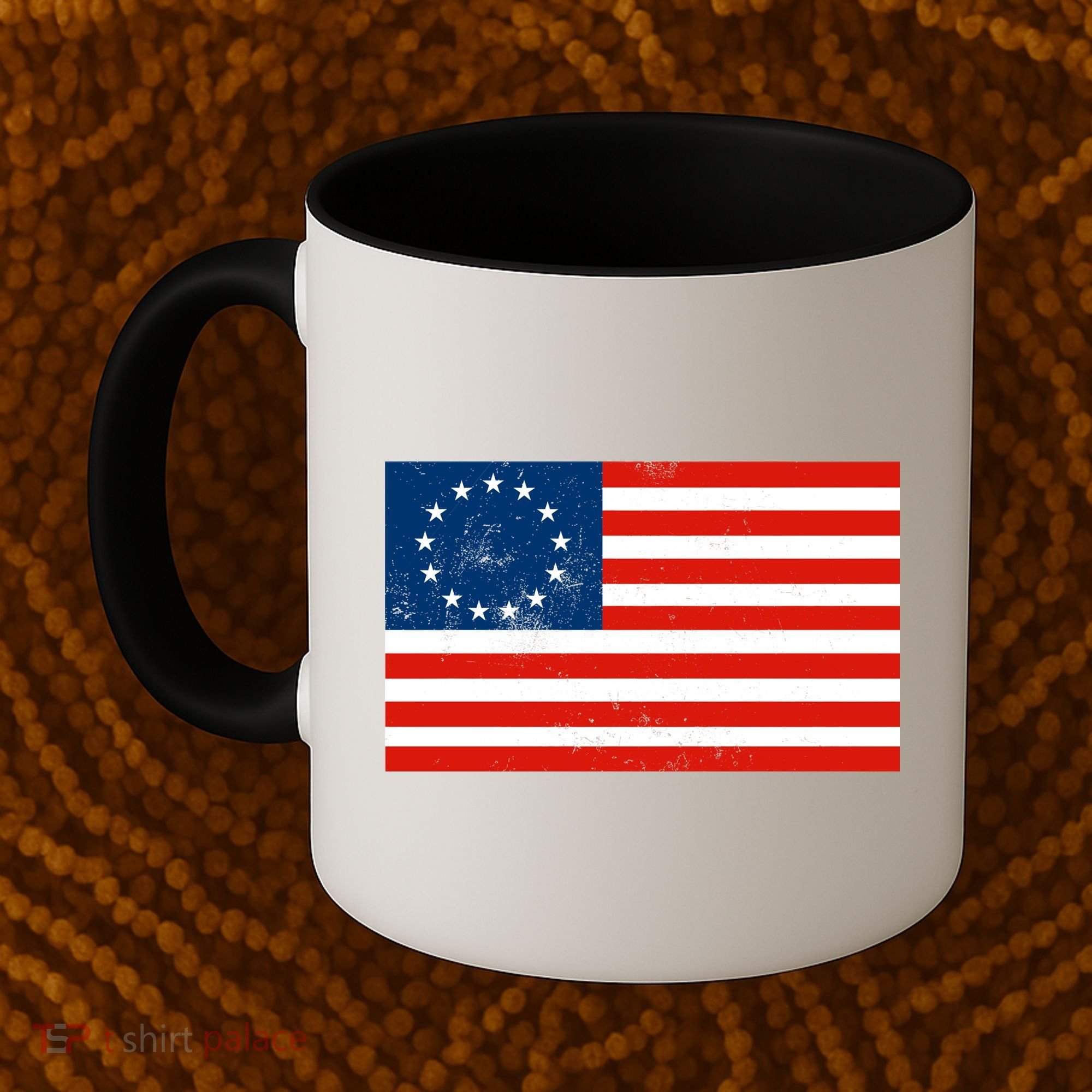Classic Betsy Ross Flag Distressed  Coffee Mug
