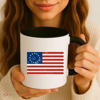 Classic Betsy Ross Flag Distressed  Coffee Mug thumb 3