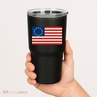Classic Betsy Ross Flag Distressed  Tumbler thumb 2