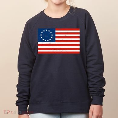 Classic Betsy Ross Flag Distressed  Women's Sweatshirt