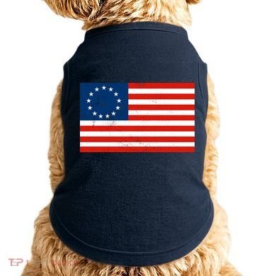 Classic Betsy Ross Flag Distressed  Doggie Tank
