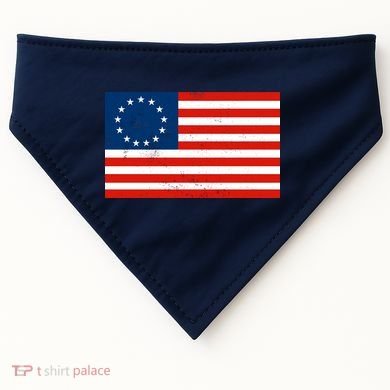 Classic Betsy Ross Flag Distressed  USA-Made Doggie Bandana