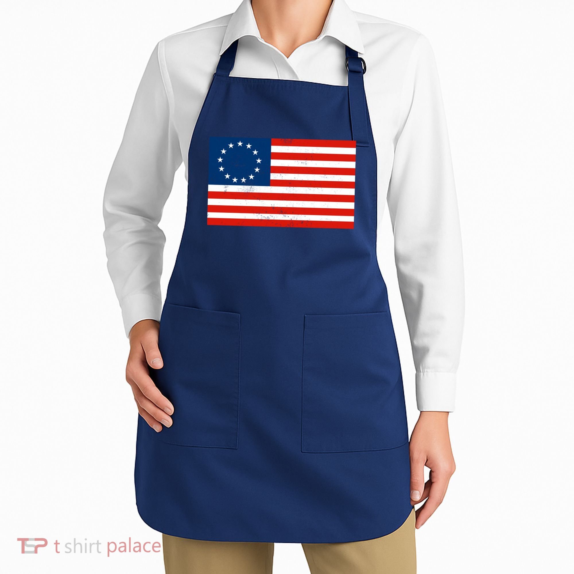 Classic Betsy Ross Flag Distressed  Apron