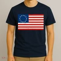 Classic Betsy Ross Flag Distressed  T-Shirt thumb 3