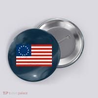 Classic Betsy Ross Flag Distressed  Button thumb 0