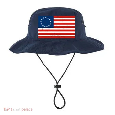 Classic Betsy Ross Flag Distressed Bucket Hat