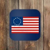 Classic Betsy Ross Flag Distressed  Coaster thumb 0