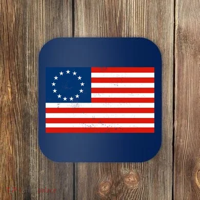 Classic Betsy Ross Flag Distressed  Coaster