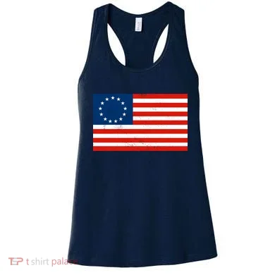 Classic Betsy Ross Flag Distressed Women's Tank Top
