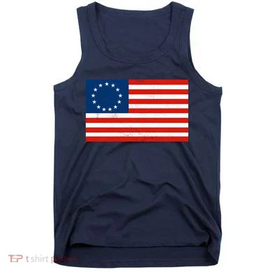 Classic Betsy Ross Flag Distressed Tank Top