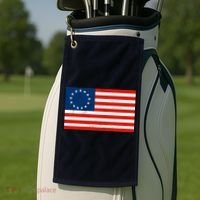 Classic Betsy Ross Flag Distressed  Golf Towel thumb 2