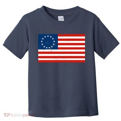 Classic Betsy Ross Flag Distressed  Toddler T-Shirt