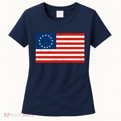 Classic Betsy Ross Flag Distressed  Women's T-Shirt