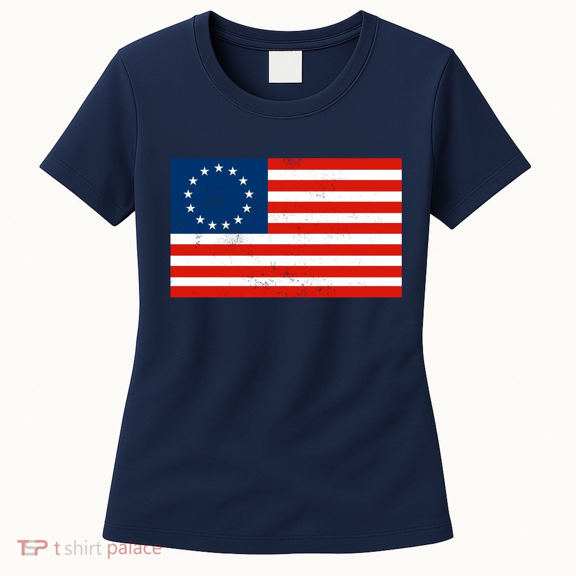 Classic Betsy Ross Flag Distressed  Women's T-Shirt