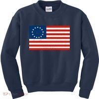 Classic Betsy Ross Flag Distressed  Kids Sweatshirt thumb 0