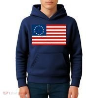 Classic Betsy Ross Flag Distressed  Kids Hoodie thumb 4