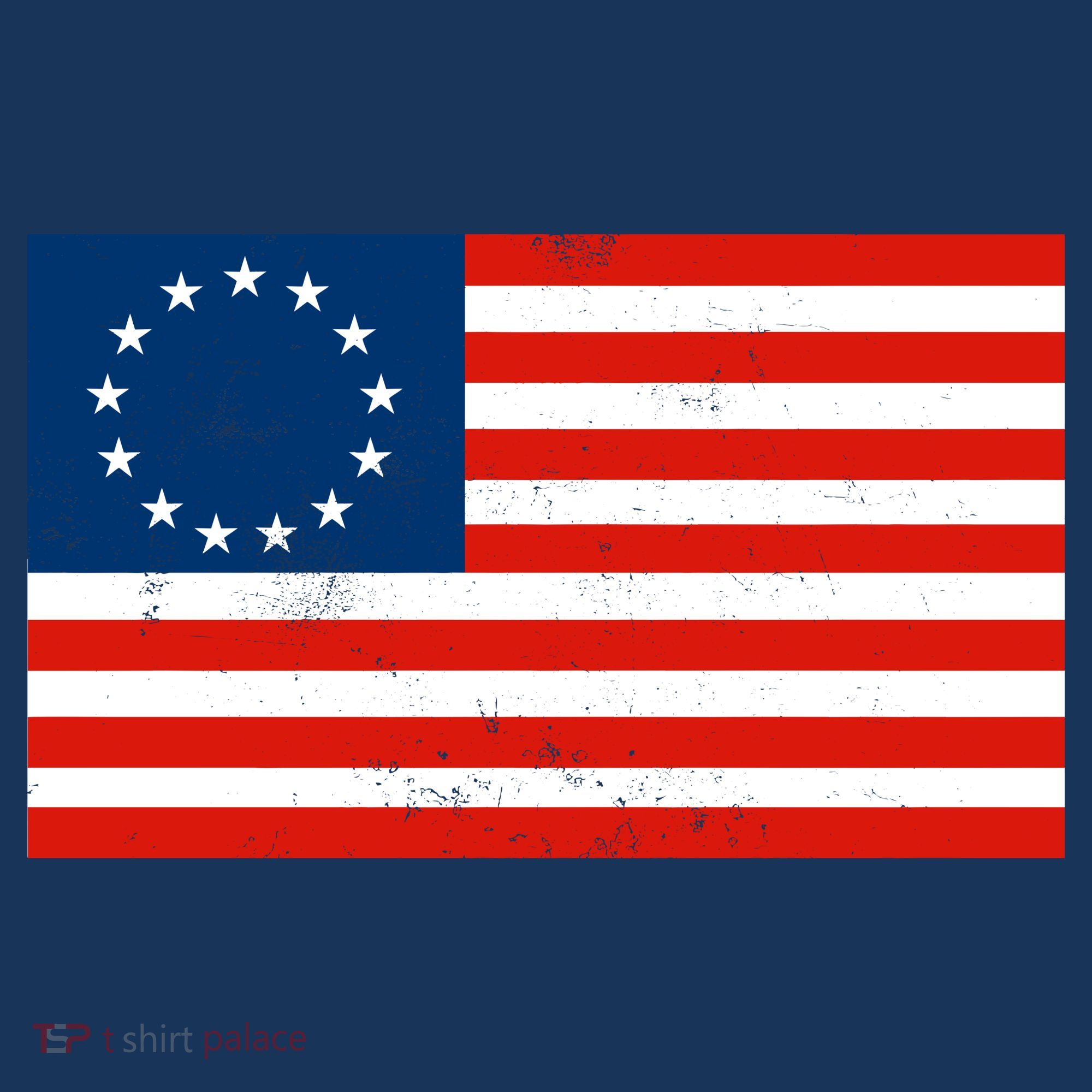 Classic Betsy Ross Flag Distressed  Kids T-Shirt
