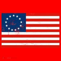 Classic Betsy Ross Flag Distressed  Santa Hat thumb 1