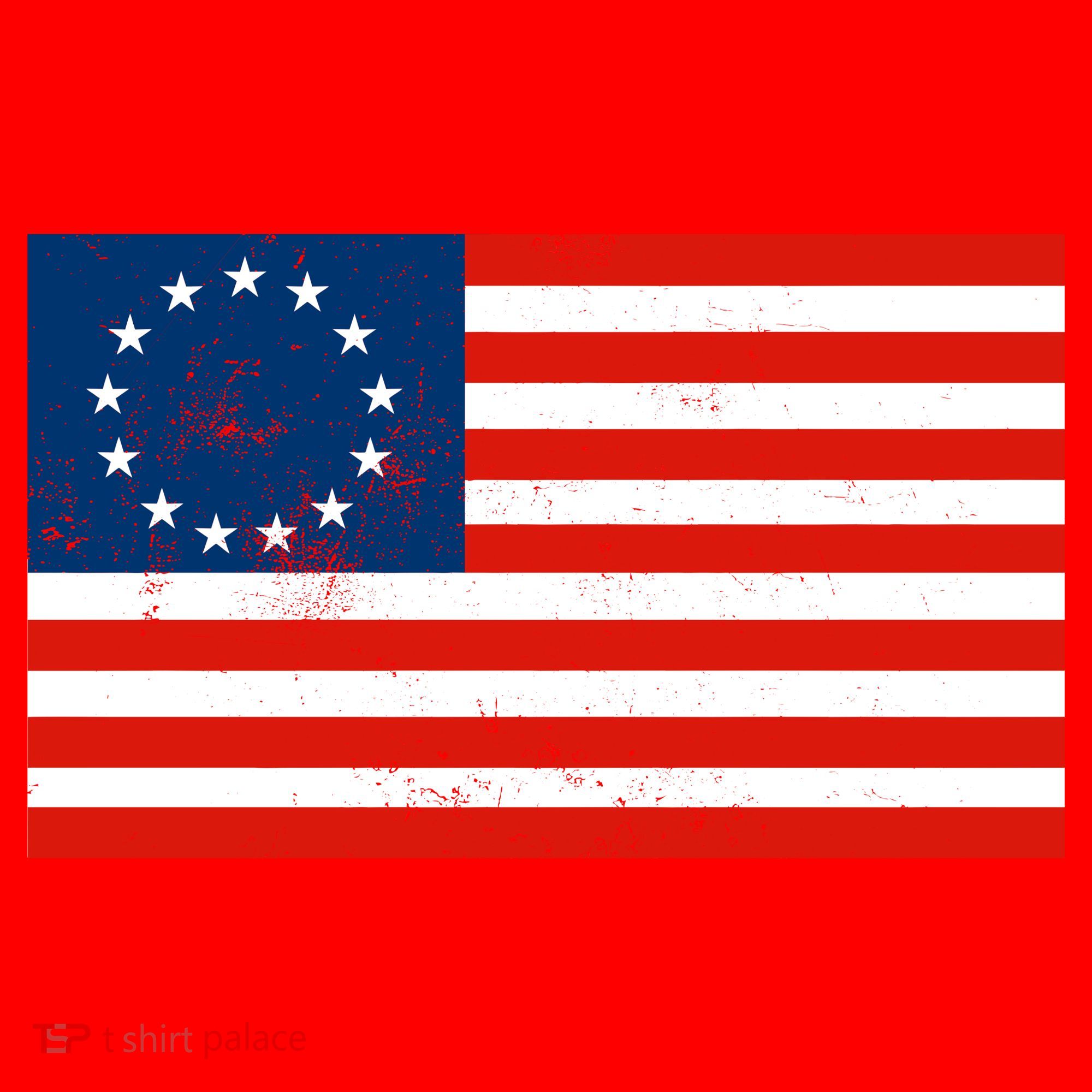 Classic Betsy Ross Flag Distressed  Santa Hat