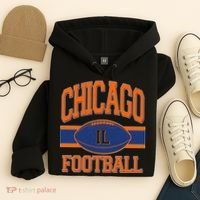 Classic Chicago IL Football Fan Logo Hoodie thumb 4