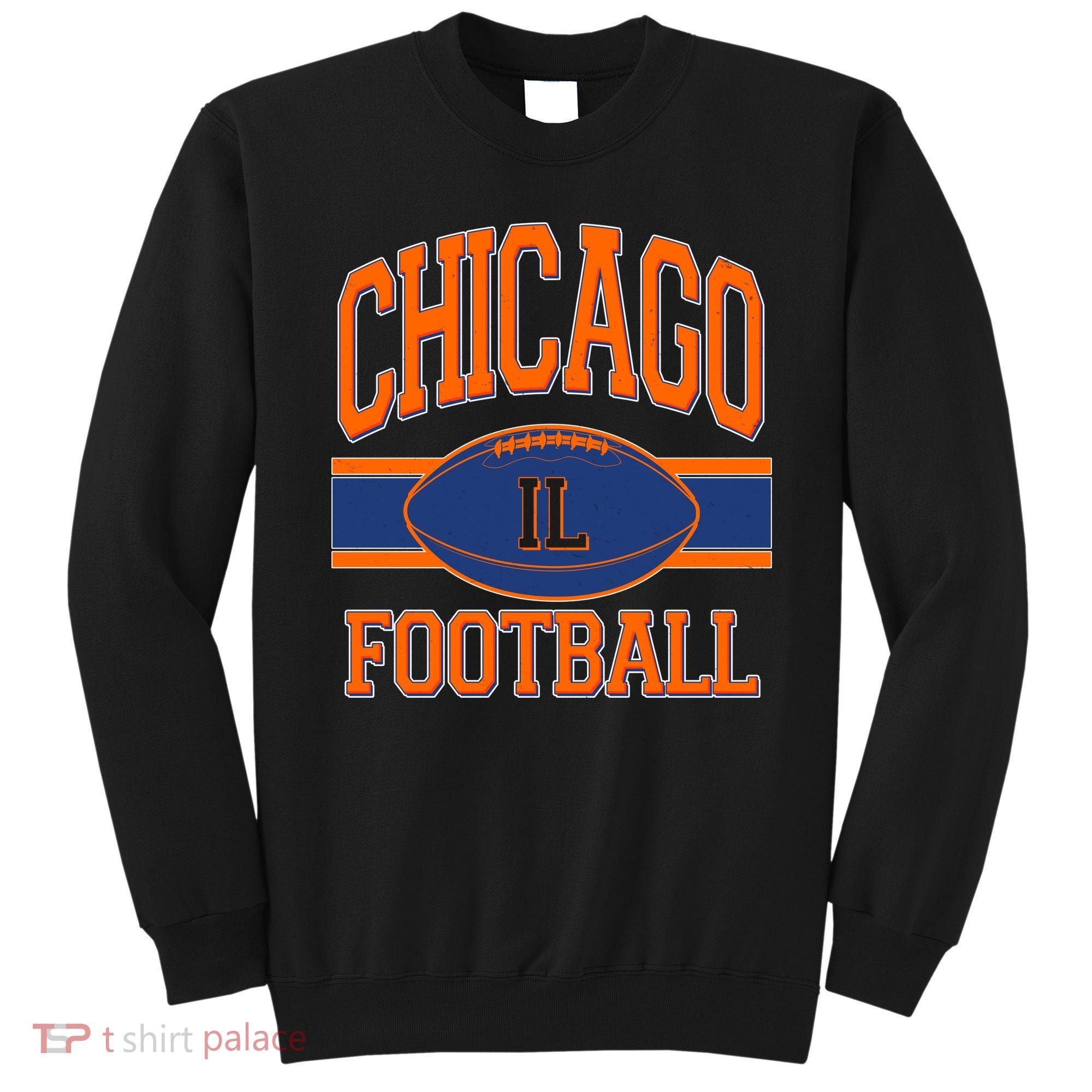 Classic Chicago IL Football Fan Logo Sweatshirt