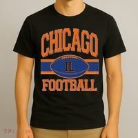 Classic Chicago IL Football Fan Logo T-Shirt thumb 3