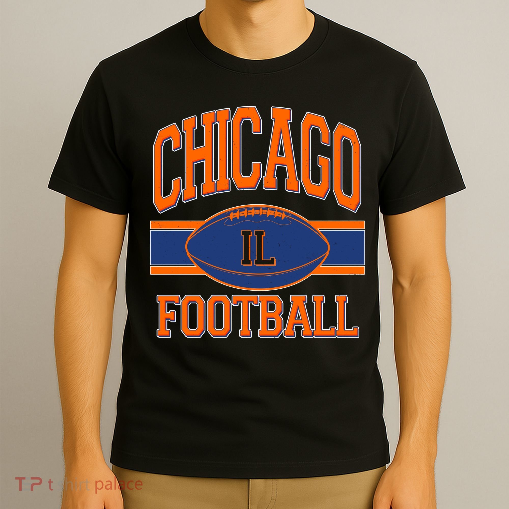 Classic Chicago IL Football Fan Logo T-Shirt