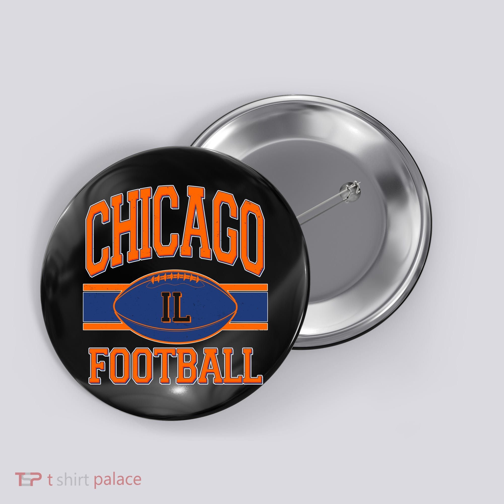 Classic Chicago IL Football Fan Logo Button