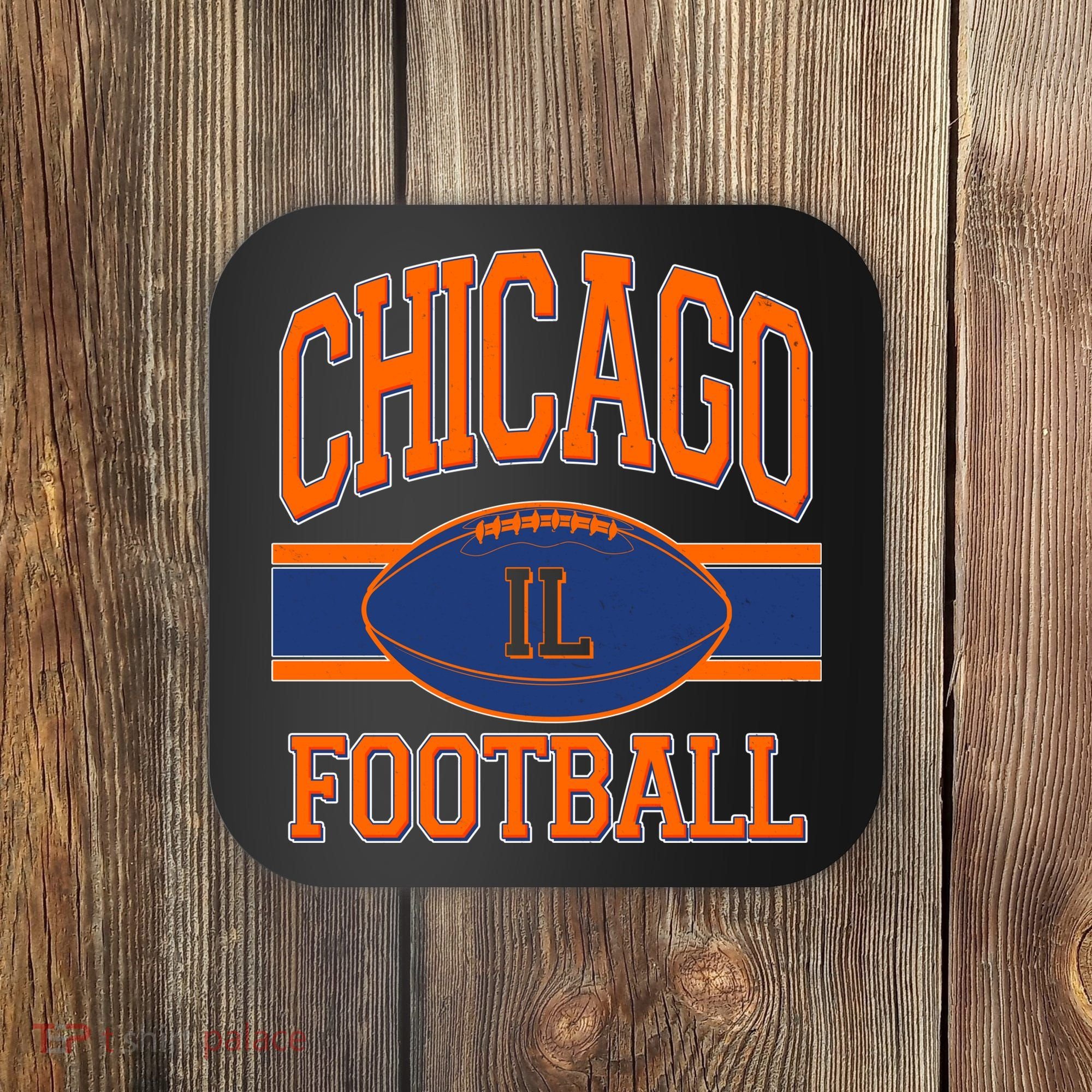 Classic Chicago IL Football Fan Logo Coaster
