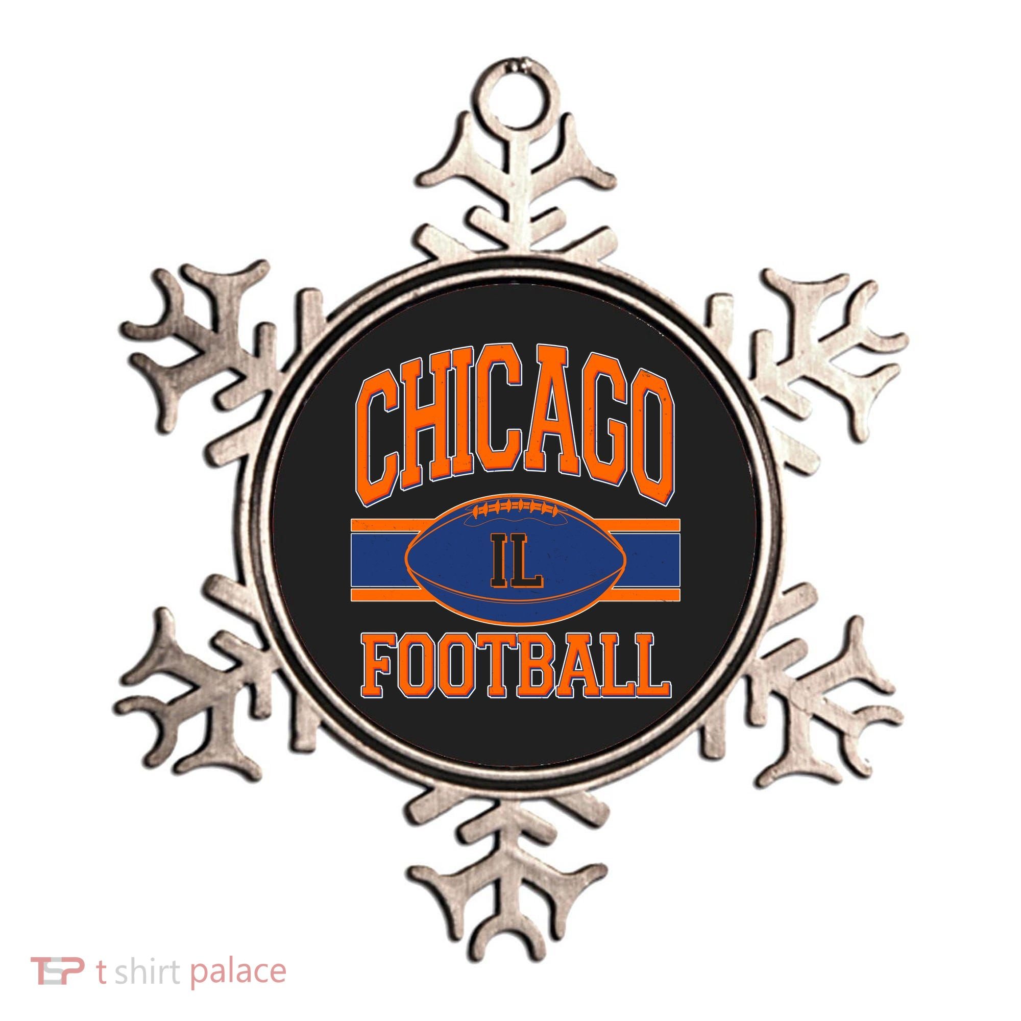 Classic Chicago IL Football Fan Logo Ornament