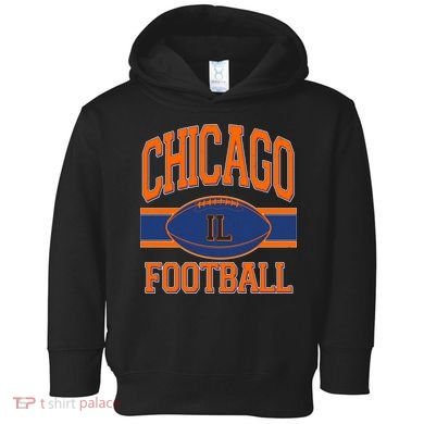 Classic Chicago IL Football Fan Logo Toddler Hoodie