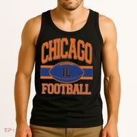 Classic Chicago IL Football Fan Logo Tank Top thumb 3