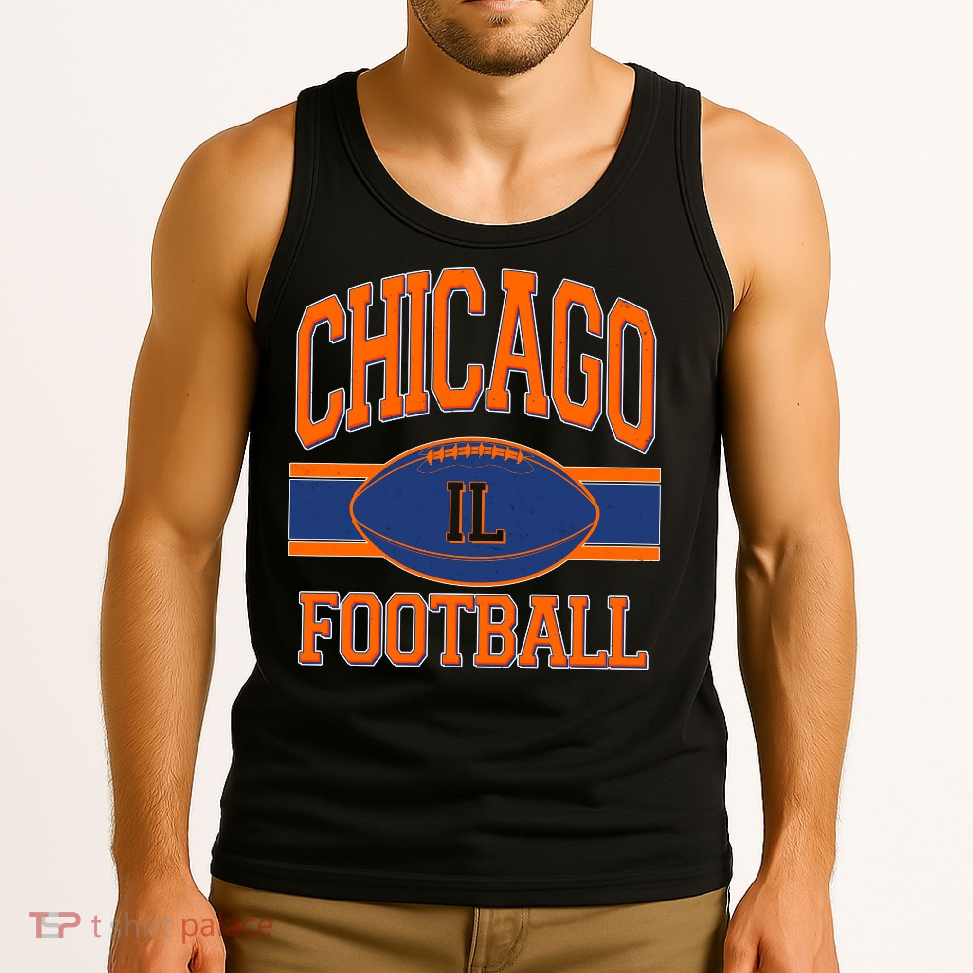 Classic Chicago IL Football Fan Logo Tank Top