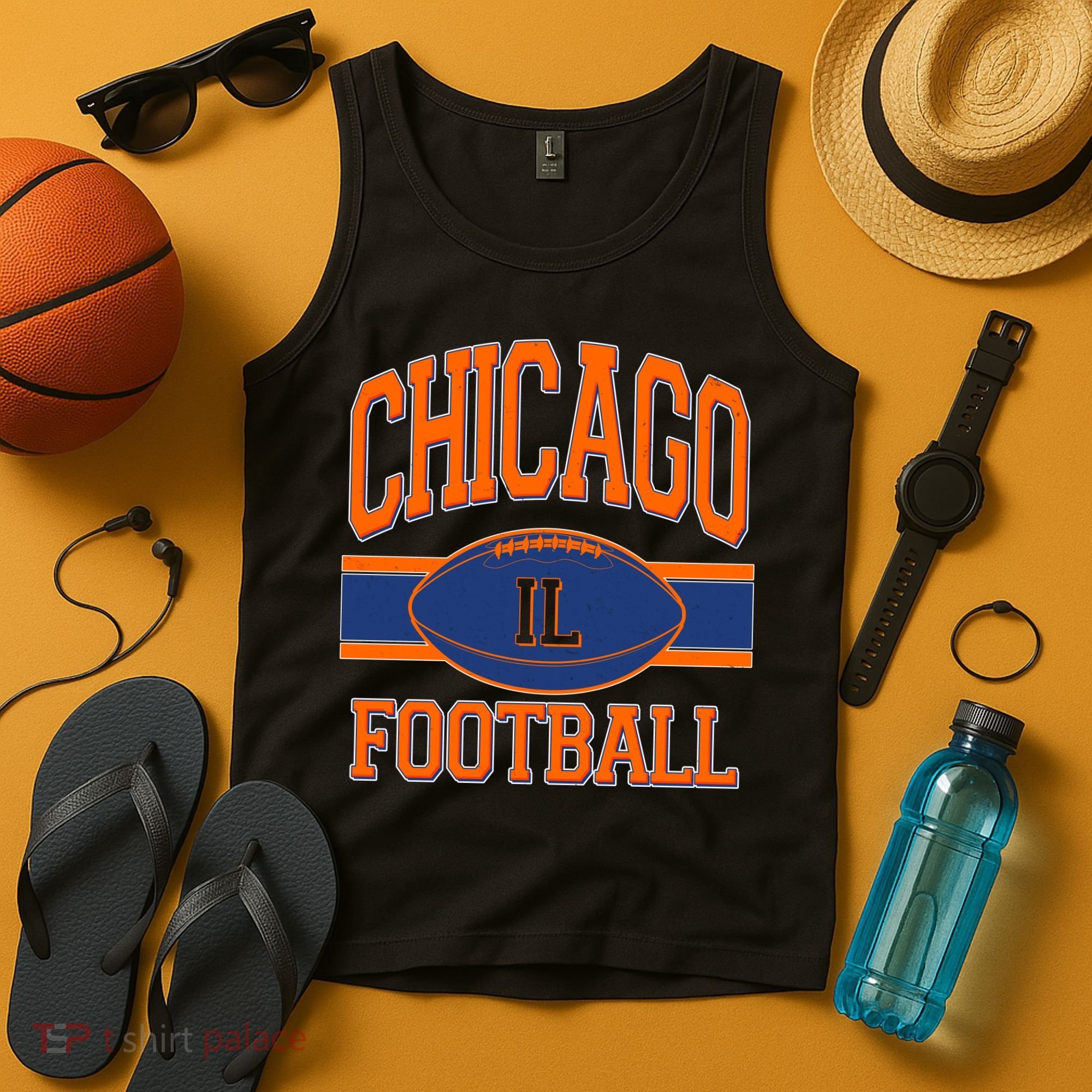 Classic Chicago IL Football Fan Logo Tank Top