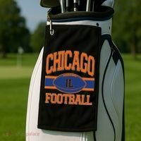 Classic Chicago IL Football Fan Logo Golf Towel thumb 2