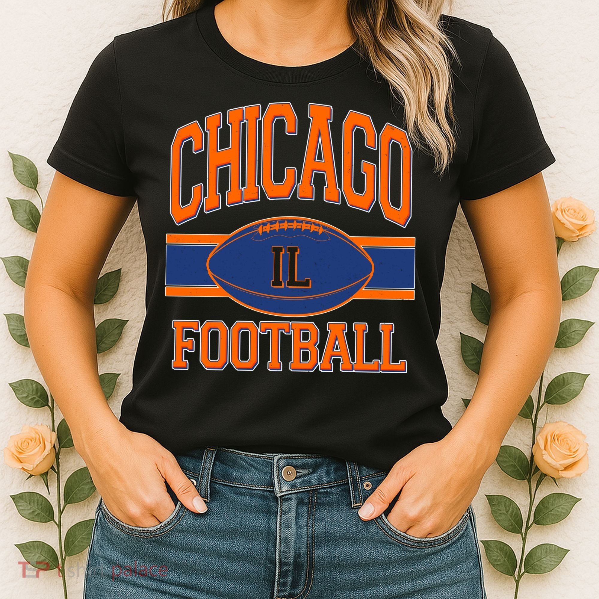 Classic Chicago IL Football Fan Logo Women's T-Shirt