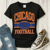 Classic Chicago IL Football Fan Logo Women's T-Shirt thumb 3