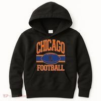 Classic Chicago IL Football Fan Logo Kids Hoodie thumb 0