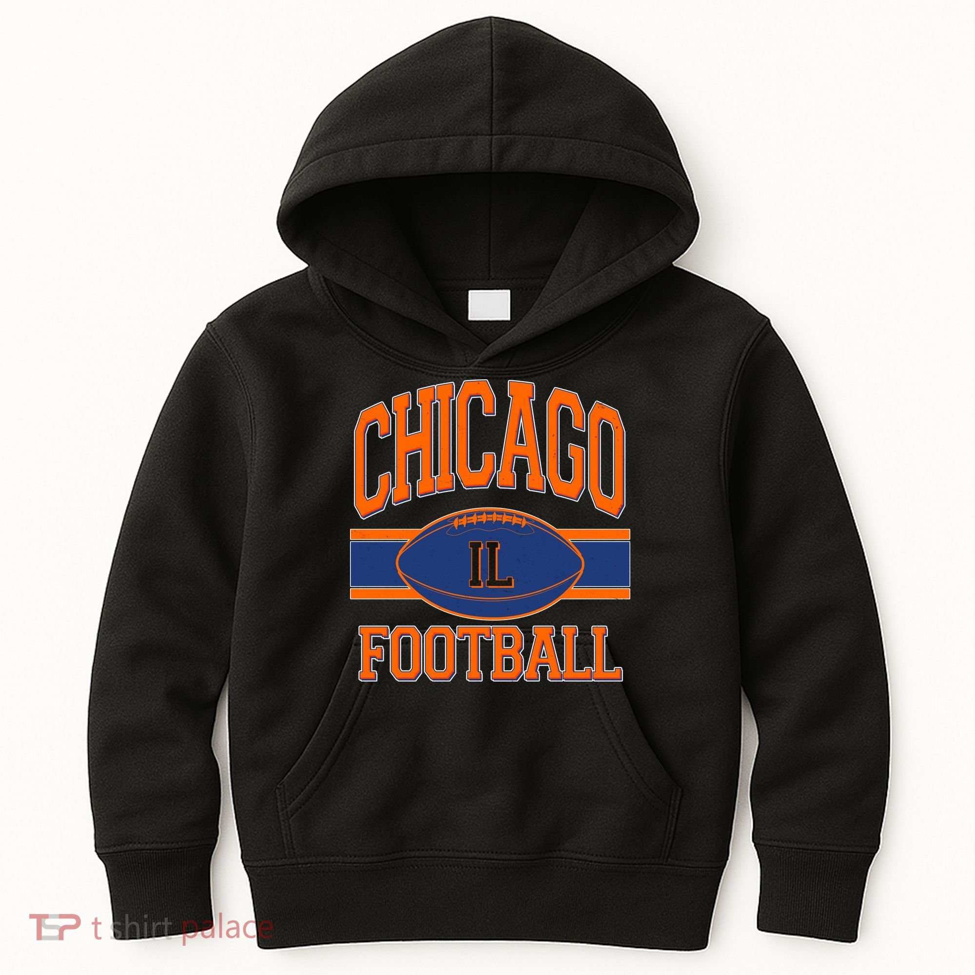Classic Chicago IL Football Fan Logo Kids Hoodie