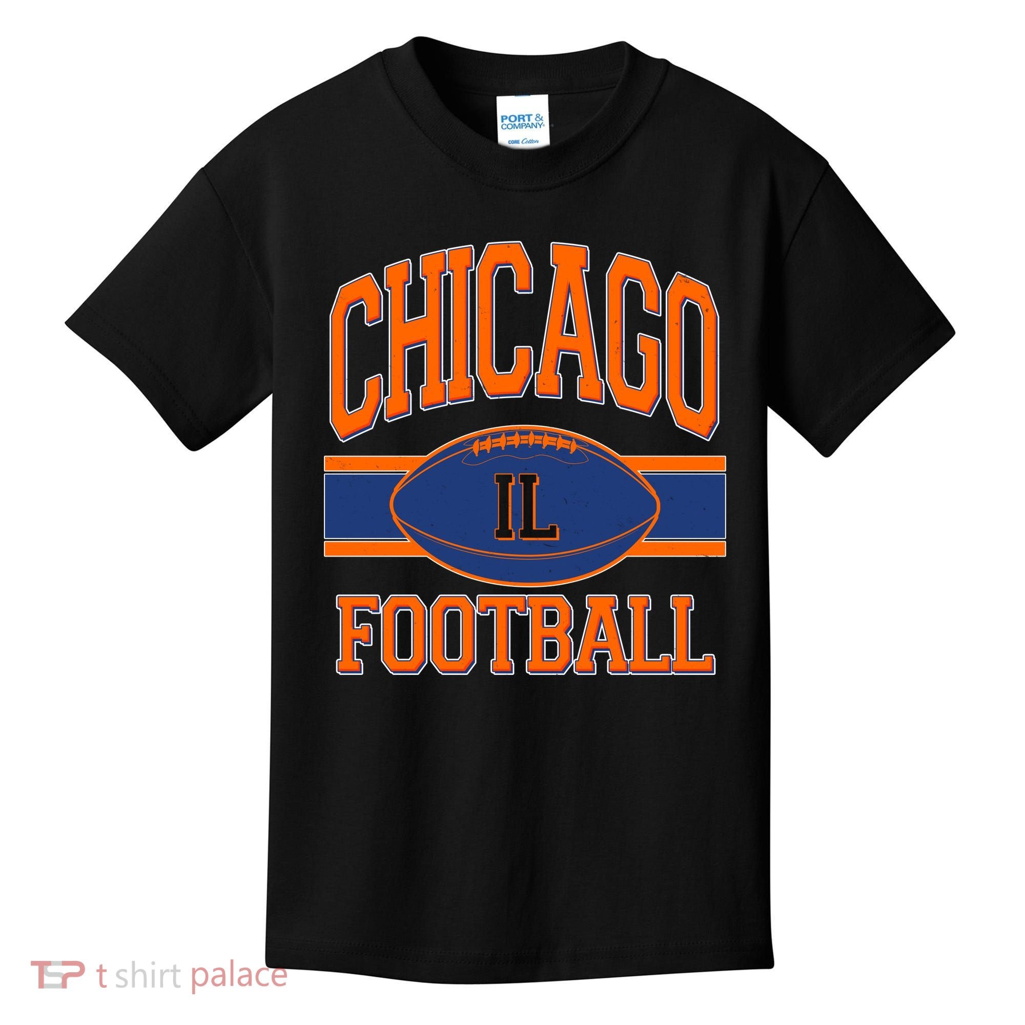 Classic Chicago IL Football Fan Logo Kids T-Shirt
