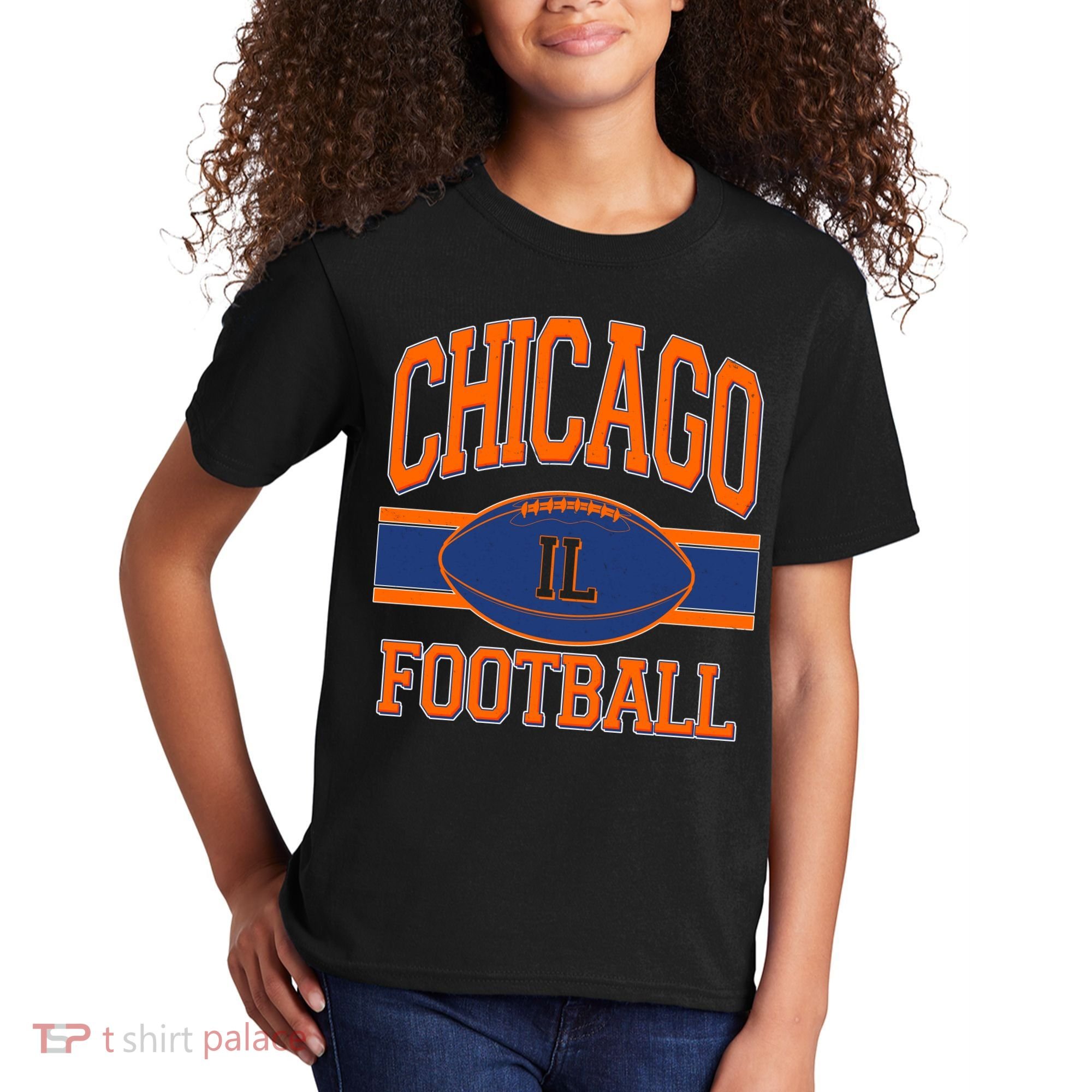 Classic Chicago IL Football Fan Logo Kids T-Shirt