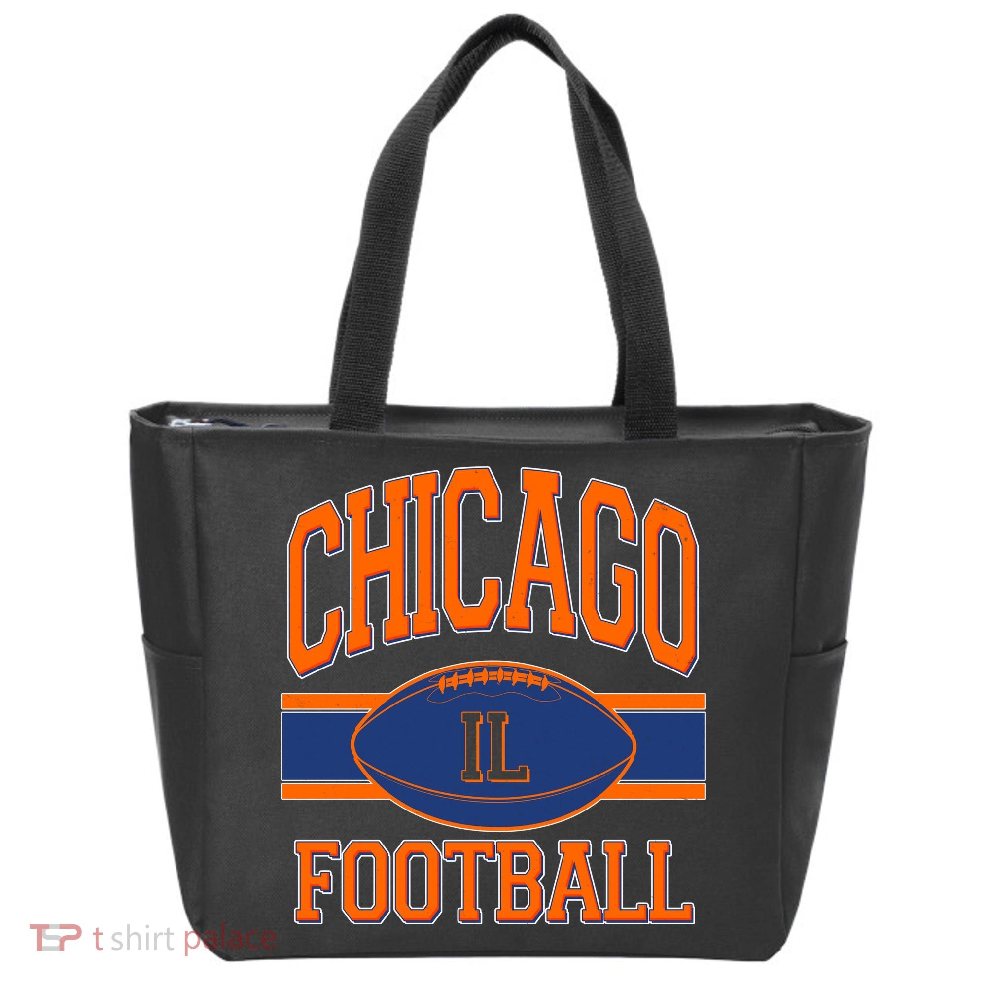 Classic Chicago IL Football Fan Logo Tote Bag