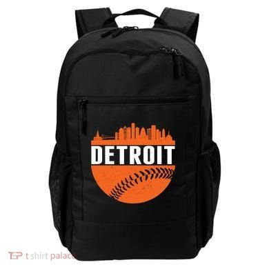 Classic Detroit Skyline Baseball  Backpack
