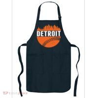 Classic Detroit Skyline Baseball  Apron thumb 0
