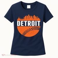 Classic Detroit Skyline Baseball  Women's T-Shirt thumb 0