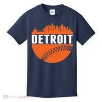 Classic Detroit Skyline Baseball  Kids T-Shirt thumb 0