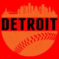 Classic Detroit Skyline Baseball  Santa Hat thumb 1